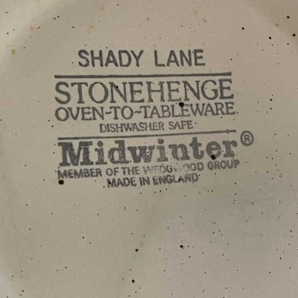 Vintage Stonehenge Midwinter Shady Lane Wedgwood plate 10" pottery China - Picture 5 of 5